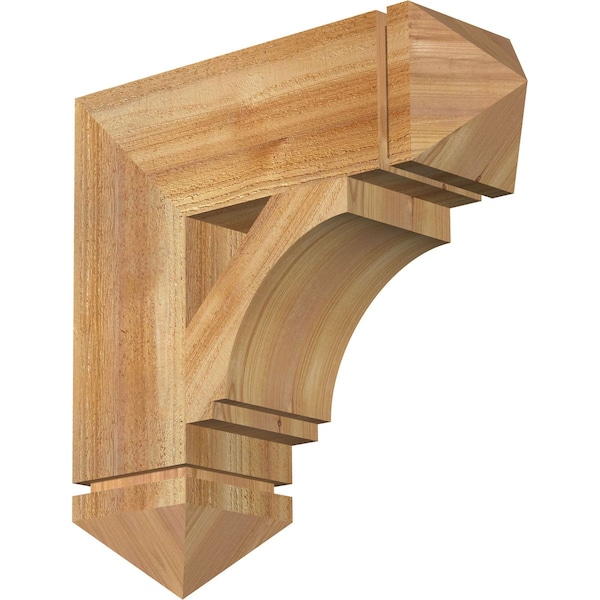 Ekena Millwork Imperial Arts & Crafts Rough Sawn Bracket, Western Red Cedar, 6"W x 20"D x 20"H BKT06X20X20IMP03RWR - main